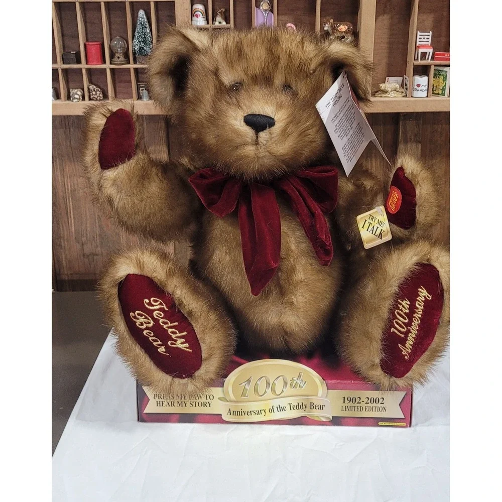 Dan Dee Teddy Bear Plush Talking 100th Anniversary Collectors Edition Brown 15